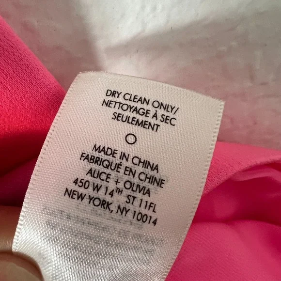 NWT Alice + Olivia Size 6 Nelle Mini Dress in Neon Pink Barbiecore Cocktail Hoco - Picture 10 of 10
